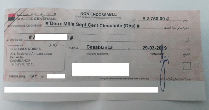 impression chéques et effets maroc